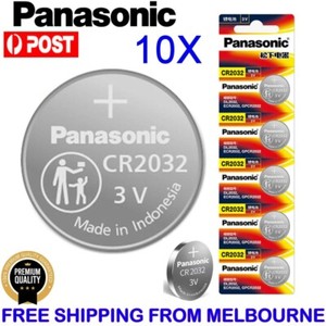 10 x Panasonic CR2032 3V Li LITHIUM CELL BATTERY BUTTON BATTERIES CR 2032