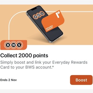 2,000 Bonus Points by Linking Everyday Rewards to BWS Account (Worth 1,000 Qantas Points or $10 Everyday Rewards Dollars)