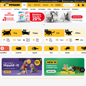 Spend $120 Save $20 (New Customer) @ Petbarn