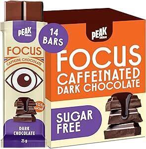 Peak Chocolate FOCUS Caffeinated Dark Chocolate Bars 25gm x 14 $18.10 @Amazon