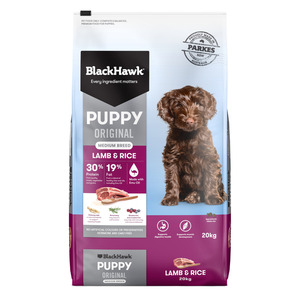 BlackHawk Original Puppy Lamb and Rice Medium Breed Dry Dog Food 20kg $129.35 + Delivery ($0 to Metro) @ Swaggle