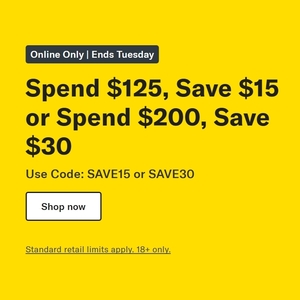Liquorland - Spend $125 & Save $15 or Spend $200 & Save $30