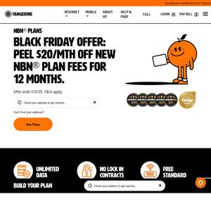 $20 off for 12months – all Tangerine nbn® plans