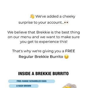 Free Regular Brekkie Burrito @ GYG via App