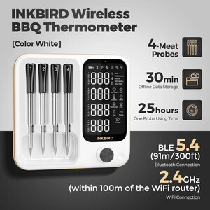 Inkbird Wireless BBQ Thermometer with 4 Probes INT-14-BW $104.57 Delivered @ Inkbird AU via eBay