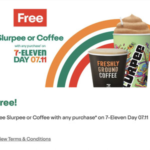 Free Slurpee or Coffee with Any Purchase on 7-Eleven Day 07.11 in Store @ 7-Eleven