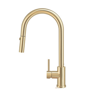 Pull out Round Mixer Brushed Brass $218.25 + Free Delivery @ Ultimate Space