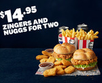 Zingers and Nuggs for Two $14.95 @ KFC (Online/App & Pickup Only)