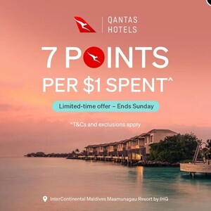 7 Qantas Points per $1 spent on hotel stays - Qantas Hotels