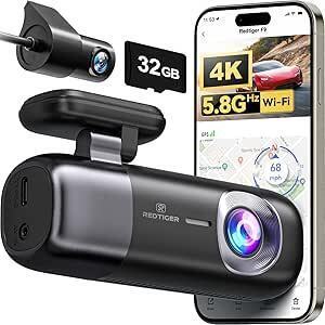 Redtiger F9 4K Front + 1080p Rear Dash Cam, 32GB SD Card $109.99 Delivered @ REDTIGER via Amazon AU