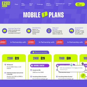 Double Data on 5G Mobile Plans 58GB for $29, 140GB for $39, 200GB for $45, 320GB for $55 @ Ezee Mobile