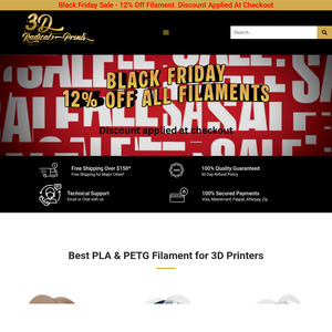 3D Printing Filament from $15.83/kg ($0 ADL C&C/ $150 Order) @3D Radical Prints