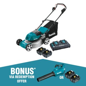 Makita 18vx2 Brushless Lawn Mower 460mm + 4" Lock Nut Wrench $751.66 Get $150 E-Gift Cards, Redeem a Blower or 2x18v 5Ah batteri