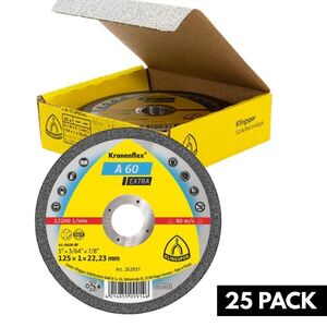 Klingspor Kronenflex A 60 Extra 125mm cutting disc - 25 Pack $25 + $9.95 Delivery / 100 Pack $99.95 (Delivered) @SEC