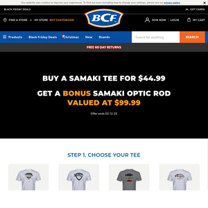 Buy a Samaki Tee for $44.99 Get a Bonus Samaki Optic Rod valued at $99.99 @ BCF - FREE C&C or $8.99 shipping.