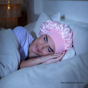 100% Mulberry Silk Hair Bonnets in Pink, Green & Blue $49.99 + $9.99 Shipping (37% off) @ Sleep Dreams