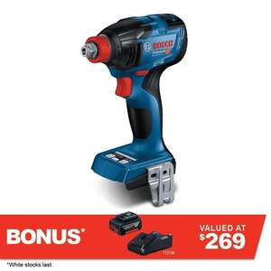 Bosch 18V Impact Driver and Wrench Skin (+ Bonus Battery & Charger via Redemption) $199 + Delivery ($0 C&C) @ Total Tools