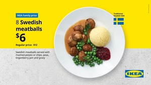 Half Price Selected Main Dishes for IKEA Family Members from 11am to Close @ Participating IKEA Stores