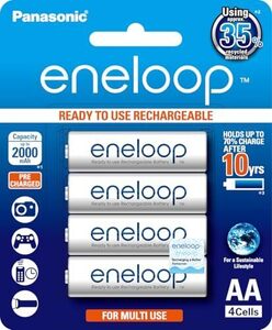 Panasonic Eneloop AA Rechargeable Batteries 4-Pack $16.15 ($14.53 S&S) + Delivery ($0 with Prime/ $59 Spend) @ Amazon AU