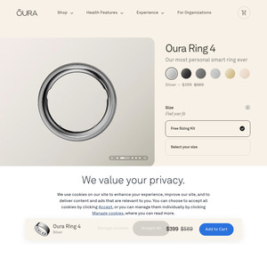 Oura Ring 4 $399 (was $569) Delivered @ Oura