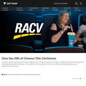 (RACV members only) - $200 for 12x Adult Double Pass or $250 for 12x Adult Double Pass + 24x Small Popcorn @ Village Cinemas