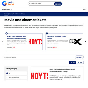 50% off Movie Tickets - Black Friday Deal