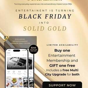 Entertainment Books - Buy One, Gift One Free, Including Free Upgrade to Multicity $70