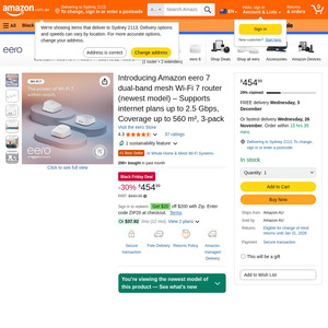 Amazon Eero 7 Dual-Band Wi-Fi 7 Router for $209.99, 3-Pack for $454.99 Delivered @ Amazon AU