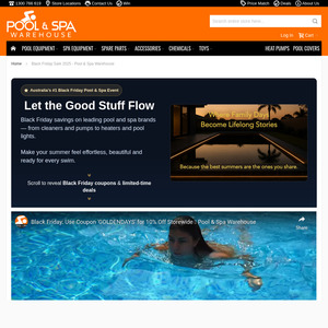 10-25% off Storewide + Free Shipping @ Pool & Spa Warehouse