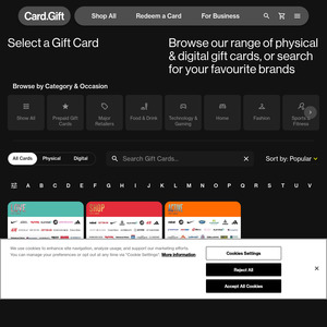 10% off TCN Shop, Love and Active Gift Cards (Digital/Physical) + $2.95 Physical Delivery @ Card.Gift