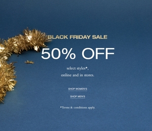 50% off Selected Styles & Free Delivery / in-Store @ Coach