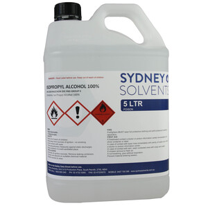 100% Isopropyl Alcohol 5L $22.50 + Delivery ($0 NSW C&C) @ Sydney Solvents