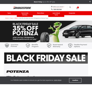 35% off 4 Bridgestone Potenza Tyres (Exclude RE-71RS) @ Participating Bridgestone Select and Service Centre Stores