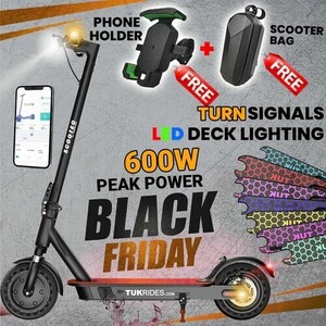 Tukrides Scooteo 8.5" E-Scooter with Free Turn Indicators, LED Deck, BT Speaker, Suspension $357 Shipped @ Tukrides eBay