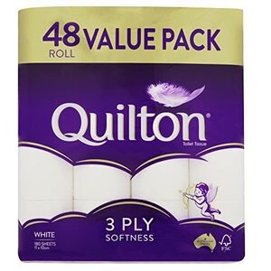 Quilton 3-Ply Toilet Tissue 48 Rolls - $24 ($21.60 Subscribe & Save) + Delivery ($0 with Prime/ $59 Spend) @ Amazon AU
