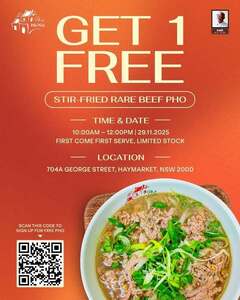 Free Pho @ Pho Ha Noi 1979 Sydney 29/11 10am-12pm