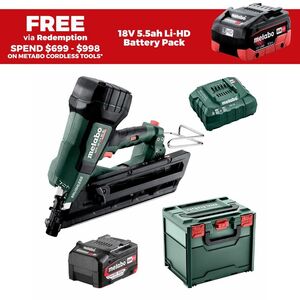 Metabo 18V 5.2Ah Brushless Framing Nailer Kit $449 Delivered / C&C / in-Store @ Sydney Tools