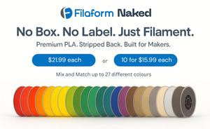 Filaform Naked PLA 1kg 3D Printer Filament: 10 for $151.90 + Delivery ($0 VIC C&C) @ 3D Printer Gear