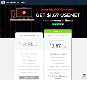 Unlimited Usenet for $1.67/mo ($25.05/15mo) @ NewsHosting