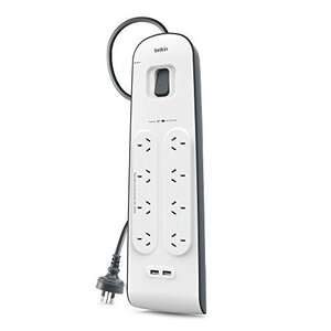Belkin SurgePlus 8 Outlet 2 USB Powerboard $24 + Delivery ($0 with Prime/ $59 Spend) @ Amazon AU