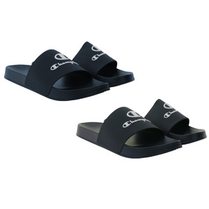 2 x Mens Champion Flip Flops Kos Black & Navy Slides for $46.71 (RRP $99.90) Delivered @ Zasel