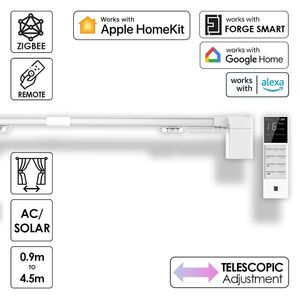 FORGE Telescopic Motorised Smart Curtain Track (0.9–4.5m) – HomeKit/Google/Alexa – From $165+ Delivery @Forge Electrical