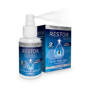 4x Months Restor Hair Regrowth Minoxidil 5% Extra Strength (Men & Woman) + BONUS ITEM $39.99 Delivered @PharmacySavings