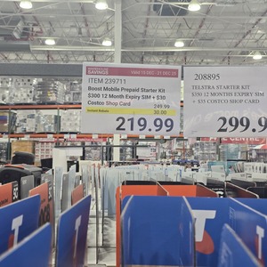 Boost Mobile 290GB 365-Day Plan $220 (Was $300) + $30 Costco Gift Card (in-Store Only) @ Costco (Membership Required)