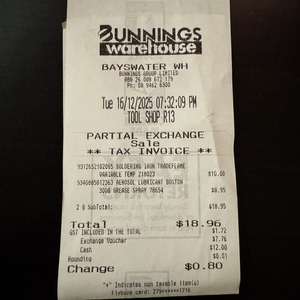 Tradeflame Soldering Iron Variable Temperature $10 (in-Store Only) @ Bunnings