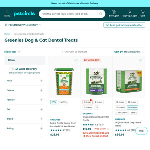 20% off Greenies Products + Delivery (Free to Major Areas with $49 Spend) @Pet Circle