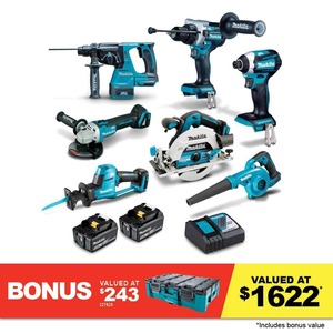Makita 18V Brushless 7 Piece Combo Kit - DLX7034T $1379 @ Total Tools