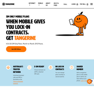 50% off 5G Mobile Monthly Plans and for 4 Months: $15 60GB, $18 100GB, $21 150GB, $24 200GB, $30 320GB @ Tangerine Mobile