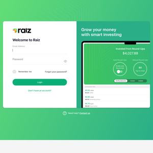 $20 Signup Bonus (Minimum $5 Investment Required, New Users Only) @ Raiz Investment App