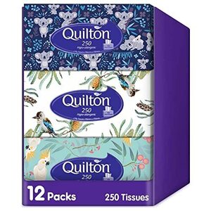 Quilton 2-Ply Hypo-Allergenic 250 Facial Tissue 12 Packs $19.99 ($17.99 S&S) + Delivery ($0 with Prime/ $59 Spend) @ Amazon AU